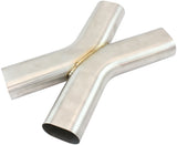 3-1/2" x Pipe Oval Exhaust Pipe 45 Degree Bends 304 S/S AF9408-3500 - Aeroflow
