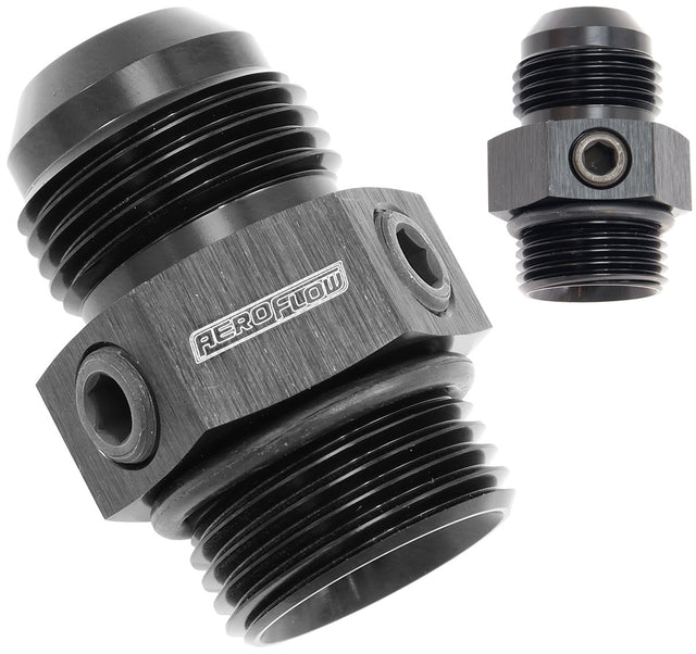 -12ORB To -12AN With 3 x 1/8" NPT Ports AF944-12BLK - Aeroflow