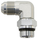 Male -8 ORB 90 To -6AN Male Silver Full Swivel AF949-06-08S - Aeroflow