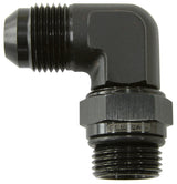 Male -10 ORB 90 To -10AN Male Black Full Swivel AF949-10BLK - Aeroflow