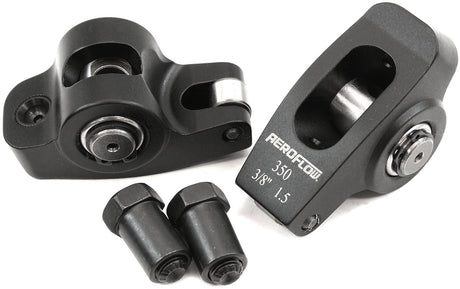 SBC Rocker Arms 3/8" Stud 1.5 Ratio 350 Alloy 2024 Roller Pair AF95-1100-2 - Aeroflow