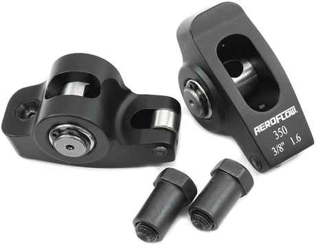 SBC Rocker Arms 3/8" Stud 1.6 Ratio 350 Alloy 2024 Roller Pair AF95-1102-2 - Aeroflow