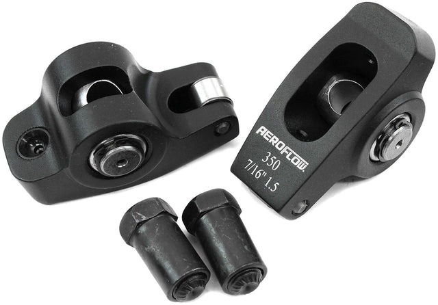 SBC Rocker Arms 7/16" Stud 1.5 Ratio 350 Alloy 2024 Roller Pair AF95-1105-2 - Aeroflow