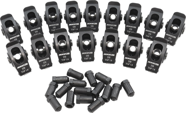 SBC Rocker Arms 7/16" Stud 1.6 Ratio 350 Alloy 2024 Roller 16 AF95-1107 - Aeroflow