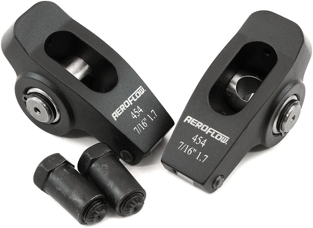 BBC Rocker Arms 7/16" Stud 1.7 Ratio 454 Alloy 2024 Roller Pair AF95-1115-2 - Aeroflow