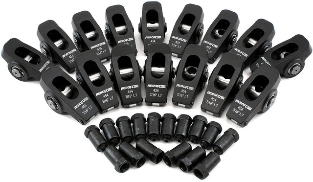 BBC Rocker Arms 7/16" Stud 1.7 Ratio 454 Alloy 2024 Roller 16 AF95-1115 - Aeroflow