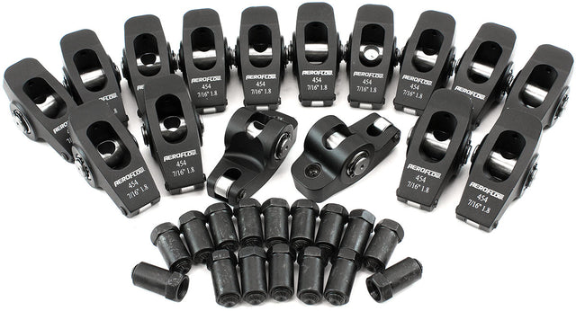 BBC Rocker Arms 7/16" Stud 1.8 Ratio 454 Alloy 2024 Roller 16 AF95-1117 - Aeroflow