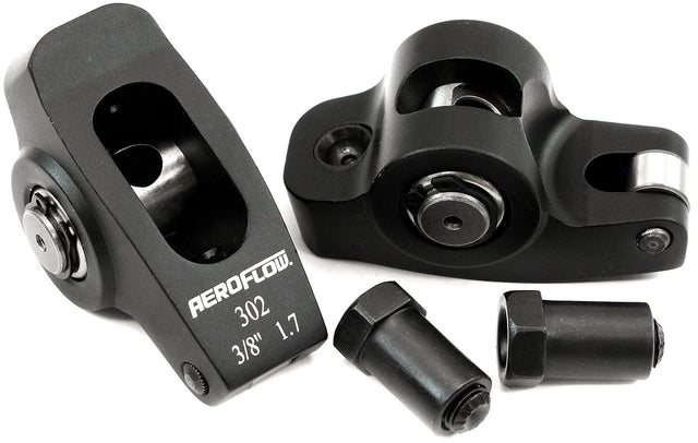SBF Rocker Arms 3/8" Stud 1.7 Ratio Windsor 302 351 Roller Alloy AF95-1121-2 - Aeroflow