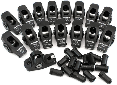 Ford Cleveland 351 Rocker Arms 7/16" Stud 1.73 Ratio Roller Alloy AF95-1128 - Aeroflow