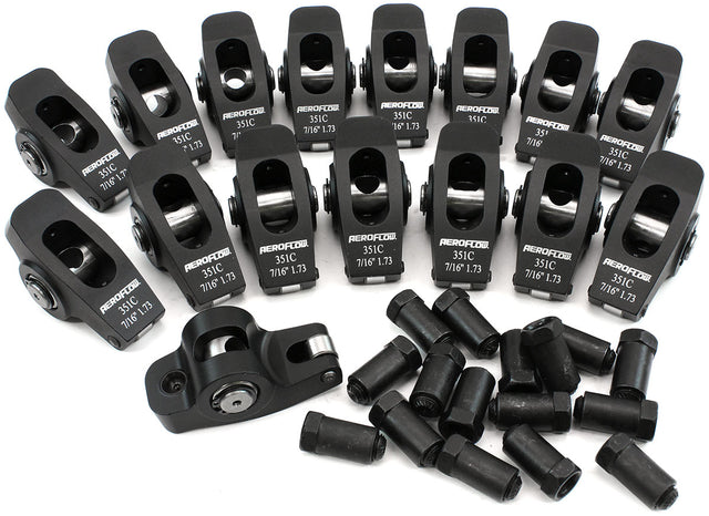 Ford Cleveland 351 Rocker Arms 7/16" Stud 1.73 Ratio Roller Alloy AF95-1128 - Aeroflow