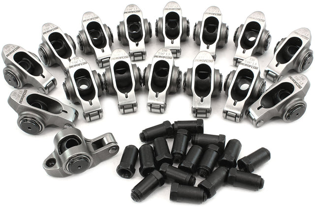 SBC S/S Rocker Arms 7/16" Stud 1.50 Ratio 350 Stainless Roller 16 AF95-1205 - Aeroflow