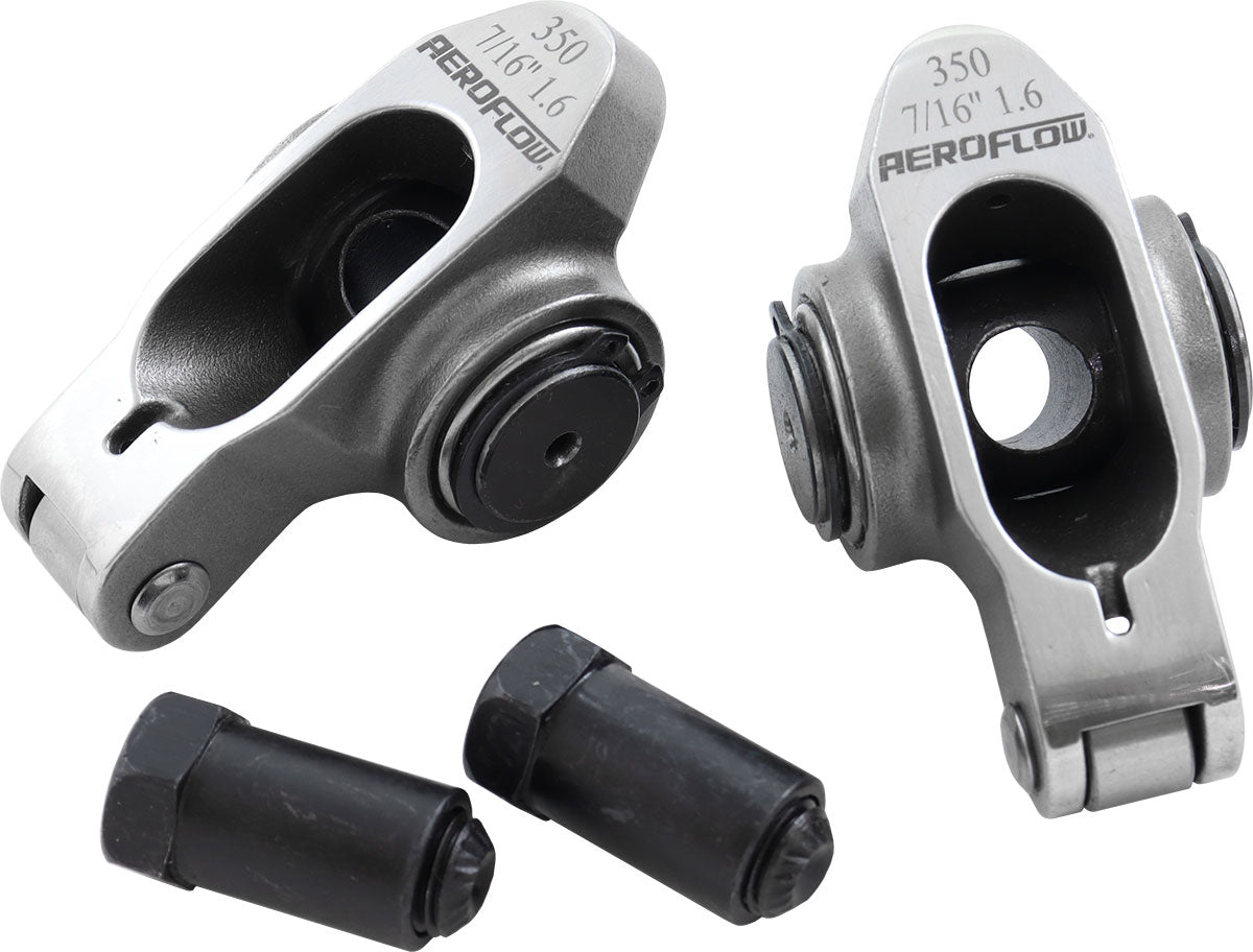 SBC S/S Rocker Arms 7/16" Stud 1.60 Ratio 350 Stainless Roller 2 AF95-1207-2 - Aeroflow