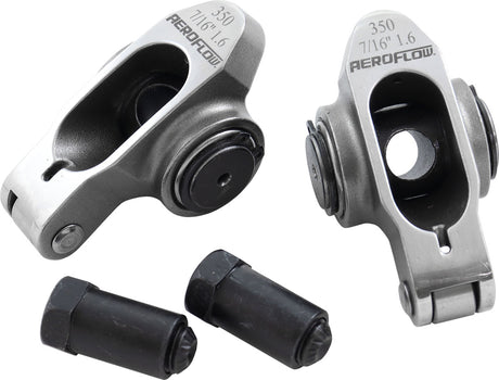 SBC S/S Rocker Arms 7/16" Stud 1.60 Ratio 350 Stainless Roller 2 AF95-1207-2 - Aeroflow