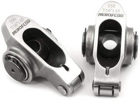SBC S/S Rocker Arms 7/16" Stud 1.65 Ratio 350 Stainless Roller 2 AF95-1208-2 - Aeroflow
