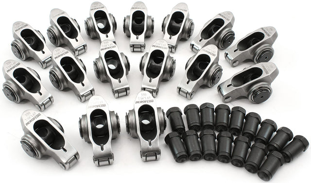 SBC S/S Rocker Arms 7/16" Stud 1.65 Ratio 350 Stainless Roller 16 AF95-1208 - Aeroflow
