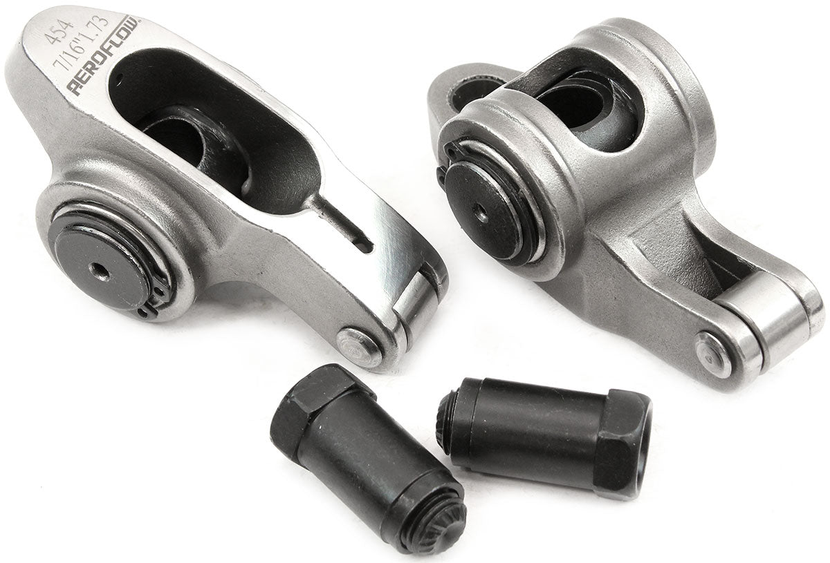 BBC S/S Rocker Arms 7/16" Stud 1.73 Ratio 454 Stainless Roller 2 AF95-1216-2 - Aeroflow