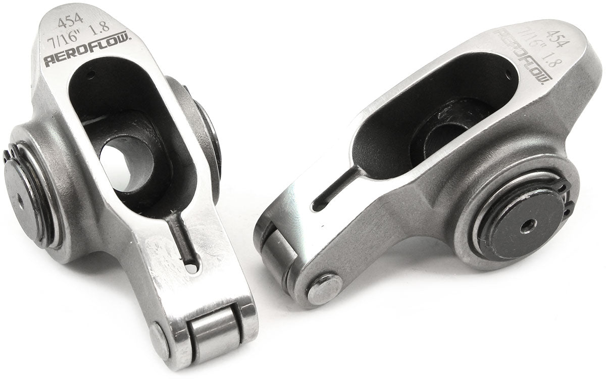 BBC S/S Rocker Arms 7/16" Stud 1.80 Ratio 454 Stainless Roller 2 AF95-1217-2 - Aeroflow