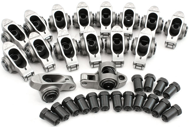 SBF S/S Rocker Arms 3/8" Stud 1.70 Windsor 302 351 Roller 16 Stainless AF95-1221 - Aeroflow