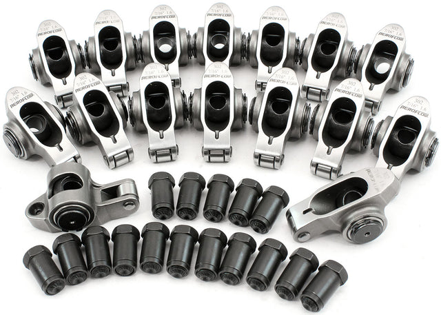 SBF S/S Rocker Arms 7/16" Stud 1.60 Windsor 302 351 Roller 16 Stainless AF95-1222 - Aeroflow