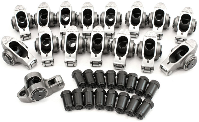 SBF S/S Rocker Arms 7/16" Stud 1.70 Windsor 302 351 Roller 16 Stainless AF95-1223 - Aeroflow