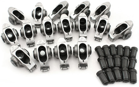 SBF S/S Rocker Arms 7/16" Stud 1.80 Windsor 302 351 Roller 16 Stainless AF95-1224 - Aeroflow