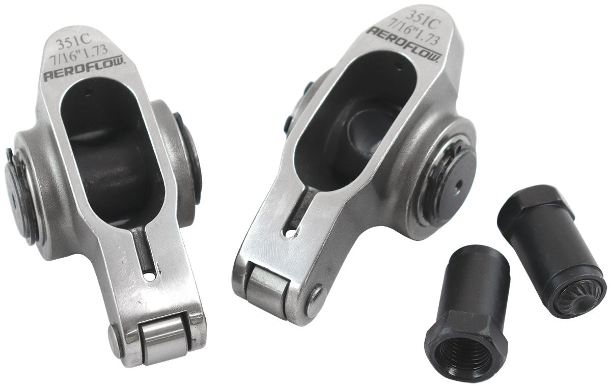 Ford Cleveland S/S Rocker Arm 7/16" Stud 1.73 351C Roller 2 Stainless 95-1228-2 AF95-1228-2 - Aeroflow