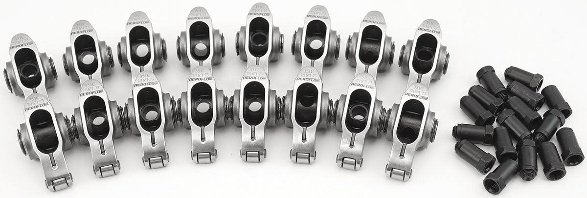 Ford Cleveland S/S Rocker Arm 7/16" Stud 1.73 351C Roller 16 Stainless AF95-1228 - Aeroflow