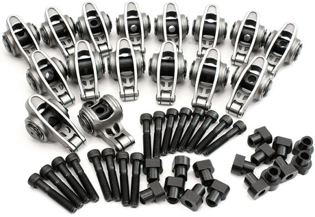 GM LS1 S/S Rocker Arm M8 Stud 1.7 Ratio Cathedral Roller LS2 Stainless AF95-1235 - Aeroflow