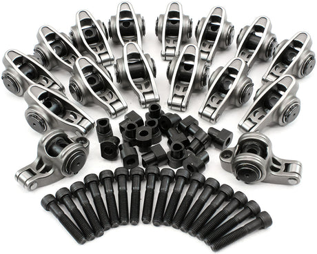 GM LS3 S/S Rocker Arm M8 Stud 1.7 Ratio Rectangle Roller LS2 Stainless AF95-1236 - Aeroflow