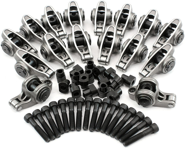 GM LS3 S/S Rocker Arm M8 Stud 1.7 Ratio Rectangle Roller LS2 Stainless AF95-1236 - Aeroflow