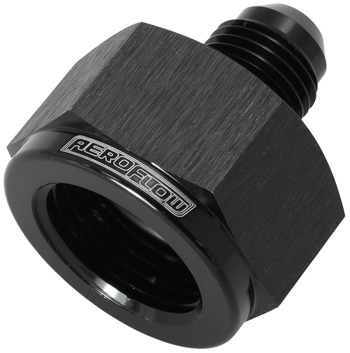 Female Reducer -12AN To -10AN Black Reducer Female To Male AF950-12-10BLK - Aeroflow