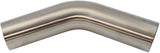 304 S/S Bend 45 Deg 3-1/2" O.D 1.5mm (.059") 150mm / 6" Leg AF9502-3500 - Aeroflow