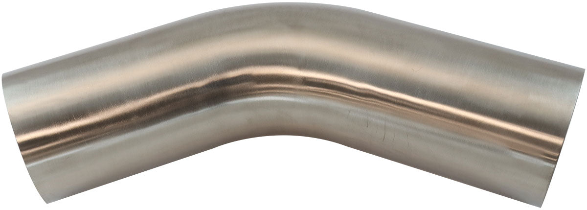 304 S/S Bend 45 Deg 4-1/2" O.D 1.5mm (.059") 150mm / 6" Leg AF9502-4500 - Aeroflow