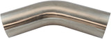 304 S/S Bend 45 Deg 5" O.D 1.5mm (.059") 150mm / 6" Leg AF9502-5000 - Aeroflow