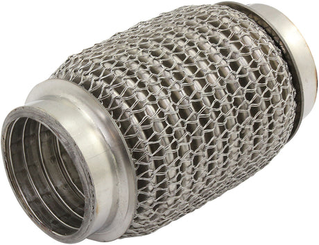 1-3/4" I.D Exhaust Mesh Flex Pipe Joint 4" Long 304 S/S Steel AF9512-1750 - Aeroflow