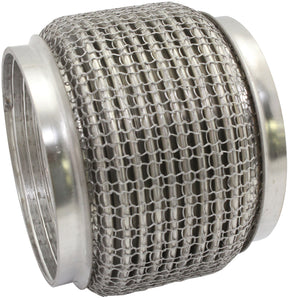 4" I.D Exhaust Mesh Flex Pipe Joint 4" Long 304 S/S Steel AF9512-4000 - Aeroflow
