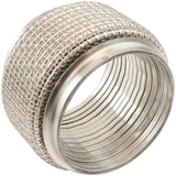 4-1/2" I.D Exhaust Mesh Flex Pipe Joint 4" Long 304 S/S Steel AF9512-4500 - Aeroflow