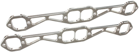 SBC Header Flanges Set 1-3/4" Square Port 1.75 x 1.75" Pair AF9551-1001 - Aeroflow