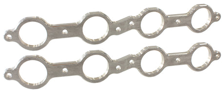 LS Chev Header Flanges 1-7/8" Round Port (Pair) 1.88" Port AF9551-1006 - Aeroflow