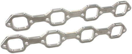 Ford 289-351W Header Flanges 1-3/4" Square Port Pair Vic Jr AF9551-1013 - Aeroflow