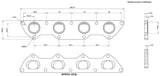 Mitsubishi Evo Header Flange Only Stainless Steel 43mm Port AF9551-1018SS - Aeroflow
