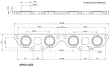 Nissan SR20 Header Flange Only Stainless Steel CNC AF9551-1022SS - Aeroflow