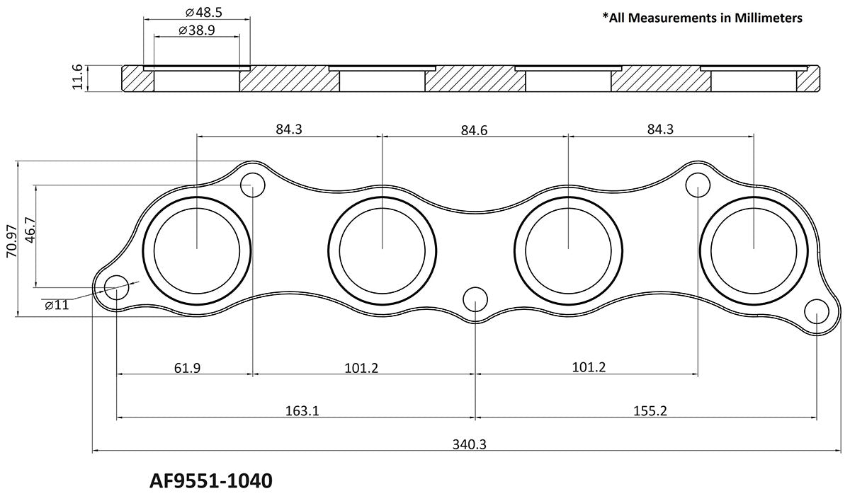 Honda K Series Header Flange CNC Machined K20 K24 AF9551-1040 - Aeroflow