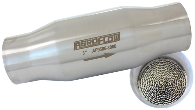 50 Cell Per Inch Metallic Catalytic Convertor 3" O.D AF9586-3000 - Aeroflow