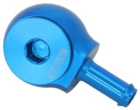 Slimline -6ORB To 3/8" Barb 90 Deg Tight Radius Blue AF959-06-06 - Aeroflow