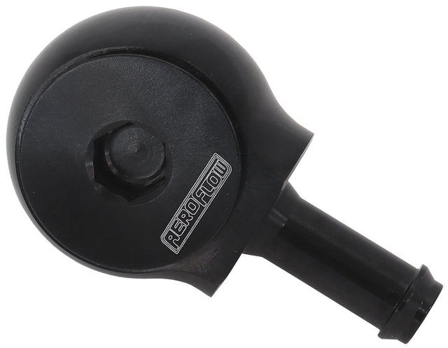 Slimline -10ORB To 3/8" Barb 90 Deg Tight Radius Black AF959-06-10BLK - Aeroflow