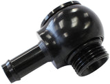 Slimline -10ORB To 1/2" Barb 90 Deg Tight Radius Black AF959-08-10BLK - Aeroflow