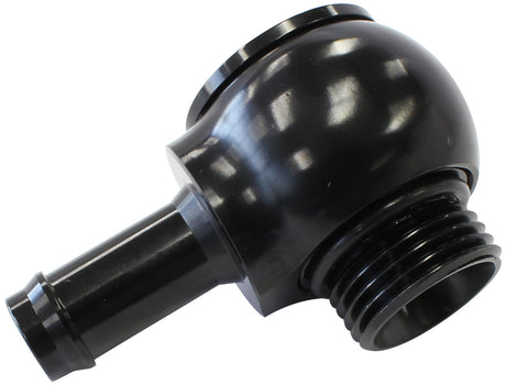 Slimline -10ORB To 1/2" Barb 90 Deg Tight Radius Black AF959-08-10BLK - Aeroflow