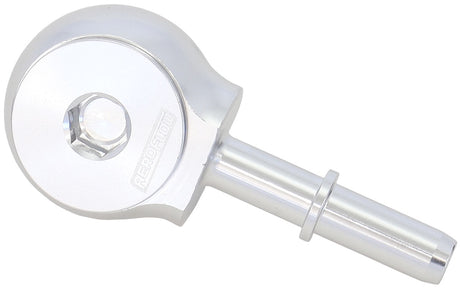 Slimline -6ORB To 3/8" EFI Push On 90 Deg Tight Radius Silver - AF969-06-06 AF969-06-06S - Aeroflow