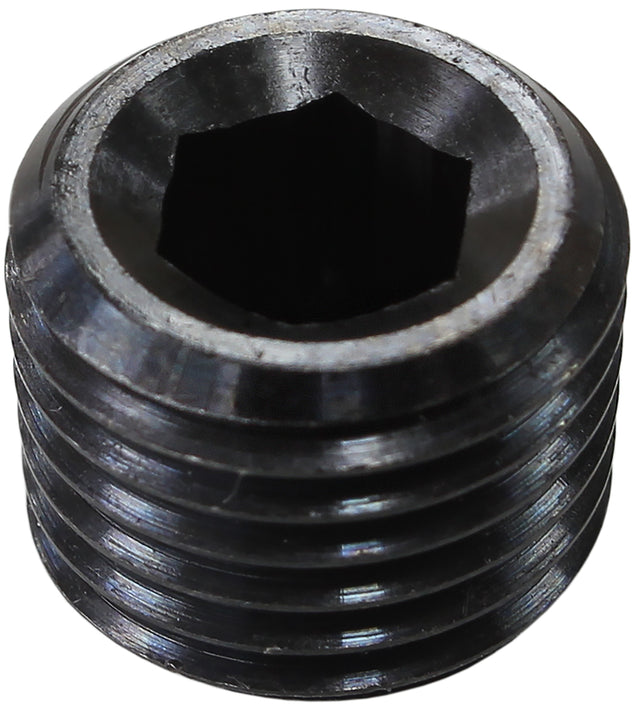 1/2" NPT Port Plug Steel Black Coated AF979-08BLK - Aeroflow